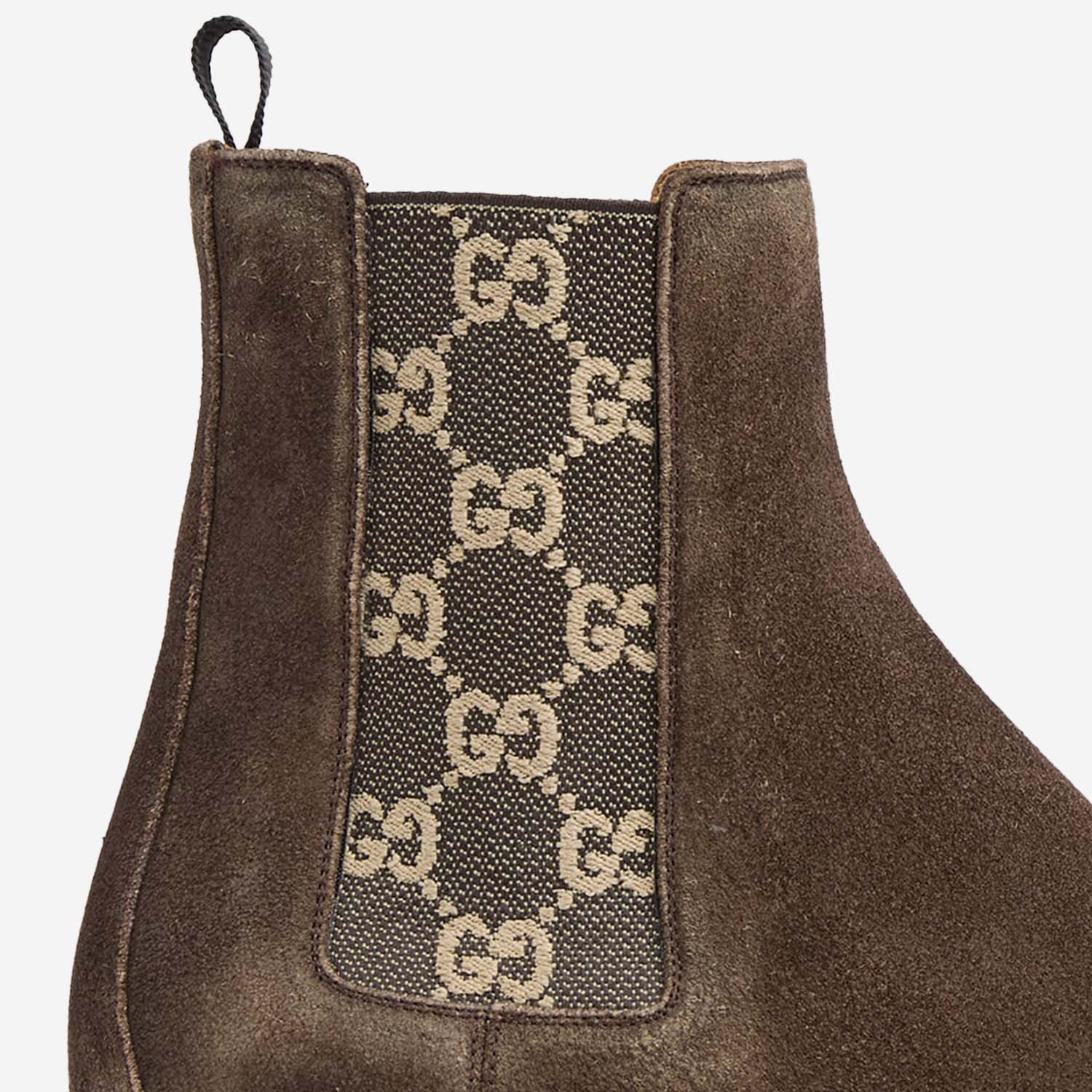 STIVALETTI IN SUEDE CON LOGO 864474 AAGGO2161 GUCCI 