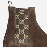 STIVALETTI IN SUEDE CON LOGO 864474 AAGGO2161 GUCCI 