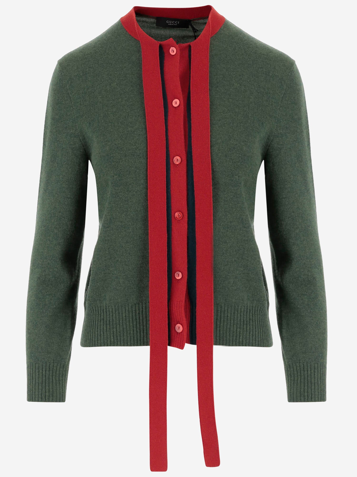 CARDIGAN IN CASHMERE CON NASTRO WEB 864967 XKFGP3061 GUCCI 