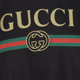 T-SHIRT IN COTONE E SETA CON LOGO 865015 XJHUF1152 GUCCI 