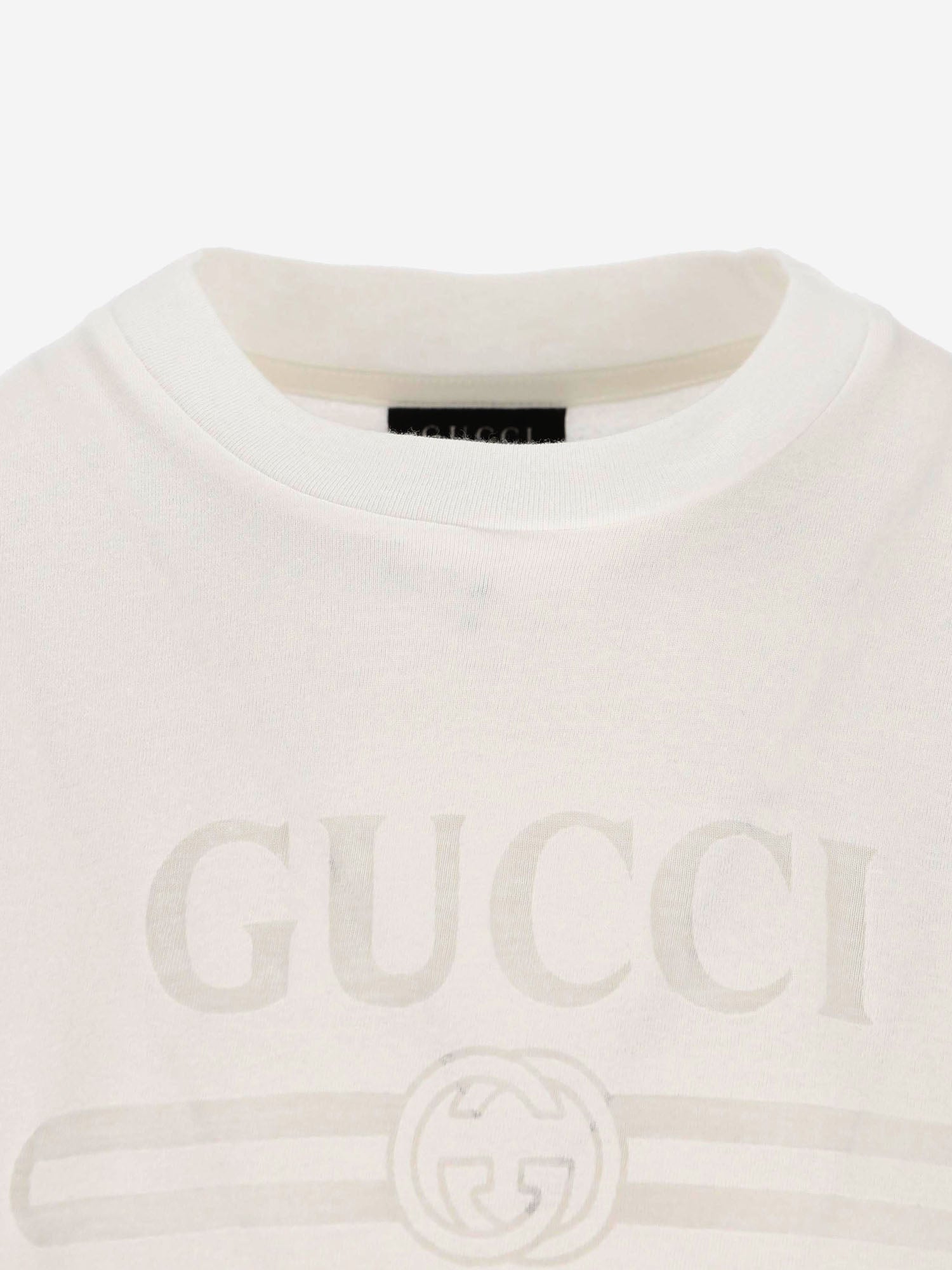 T-SHIRT IN MISTO COTONE CON LOGO 865017 XJHT19003 GUCCI 