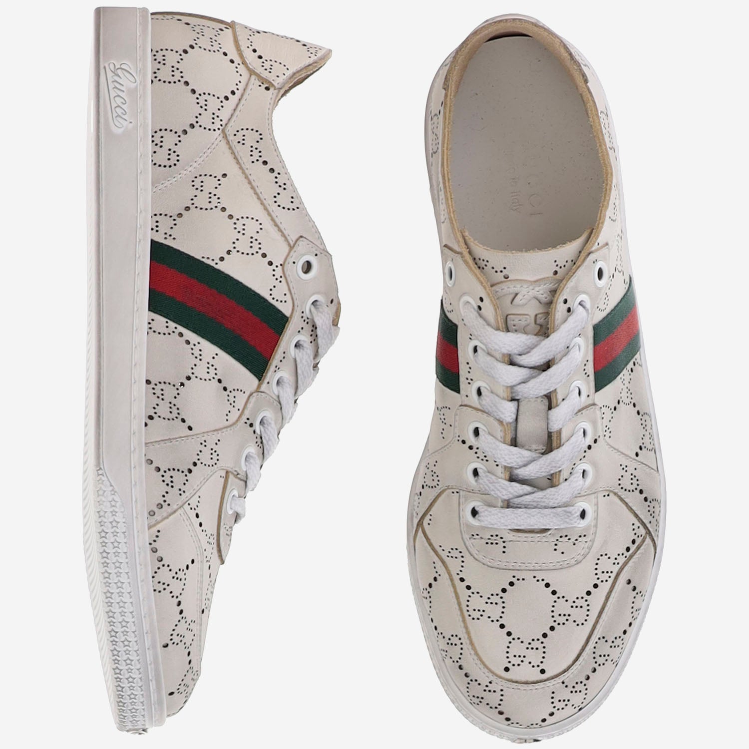 SNEAKERS IN PELLE CON  LOGO 865050 AAGGP9166 GUCCI 