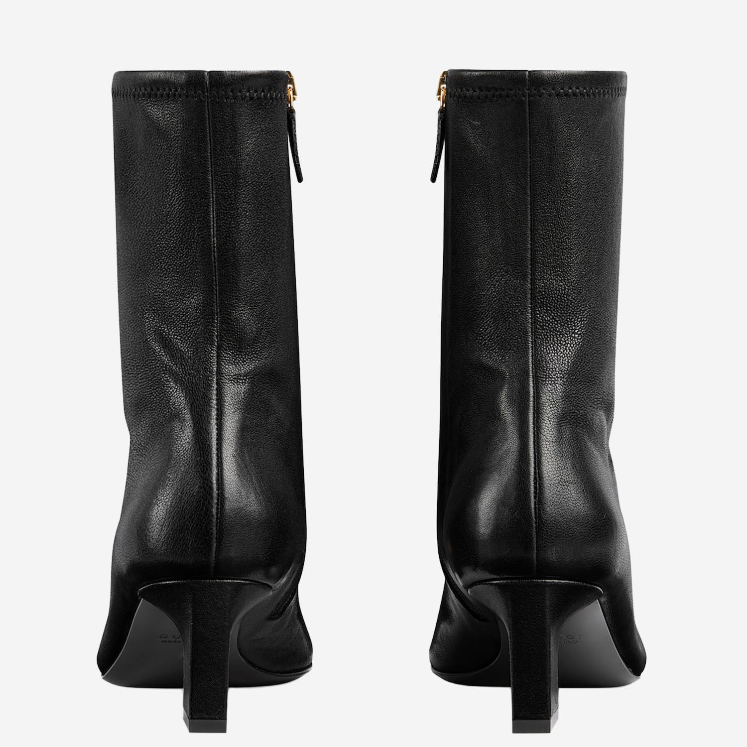 STIVALETTI IN PELLE CON MORSETTO 865405 AAGGW1000 GUCCI 