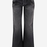 Jeans in denim di cotone con dettaglio morsetto 866906 XDDF11165 GUCCI 