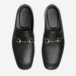 MOCASSINI IN PELLE CON MORSETTO 867507 AAGEH1000 GUCCI 