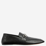 MOCASSINI IN PELLE CON MORSETTO 867507 AAGEH1000 GUCCI 