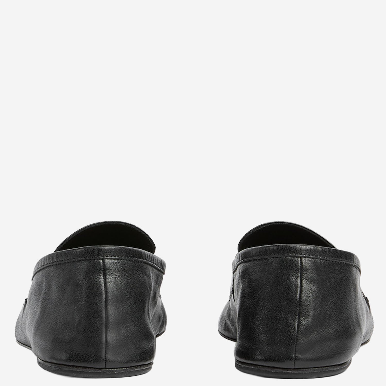 MOCASSINI IN PELLE CON MORSETTO 867507 AAGEH1000 GUCCI 