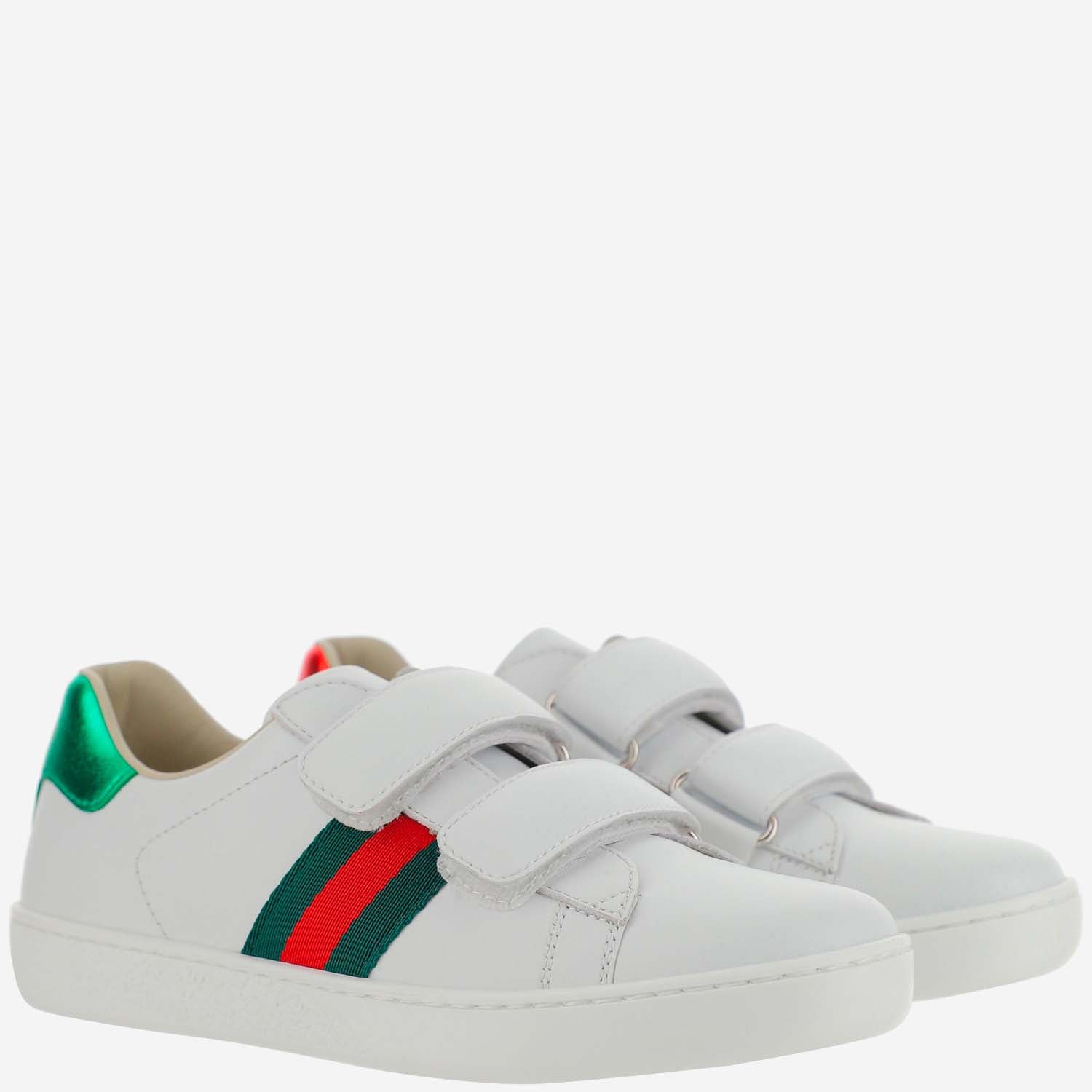 SNEAKER ACE IN PELLE CON NASTRO WEB 455448 CPWP09085 GUCCI KIDS 