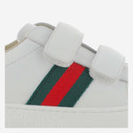SNEAKER ACE IN PELLE CON NASTRO WEB 455448 CPWP09085 GUCCI KIDS 
