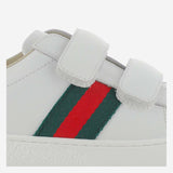 SNEAKER ACE IN PELLE CON NASTRO WEB 455448 CPWP09085 GUCCI KIDS 