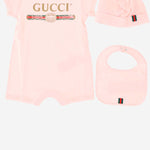 SET TUTINA BAVAGLINO E BERRETTO CON LOGO 548249 X3L645861 GUCCI KIDS 