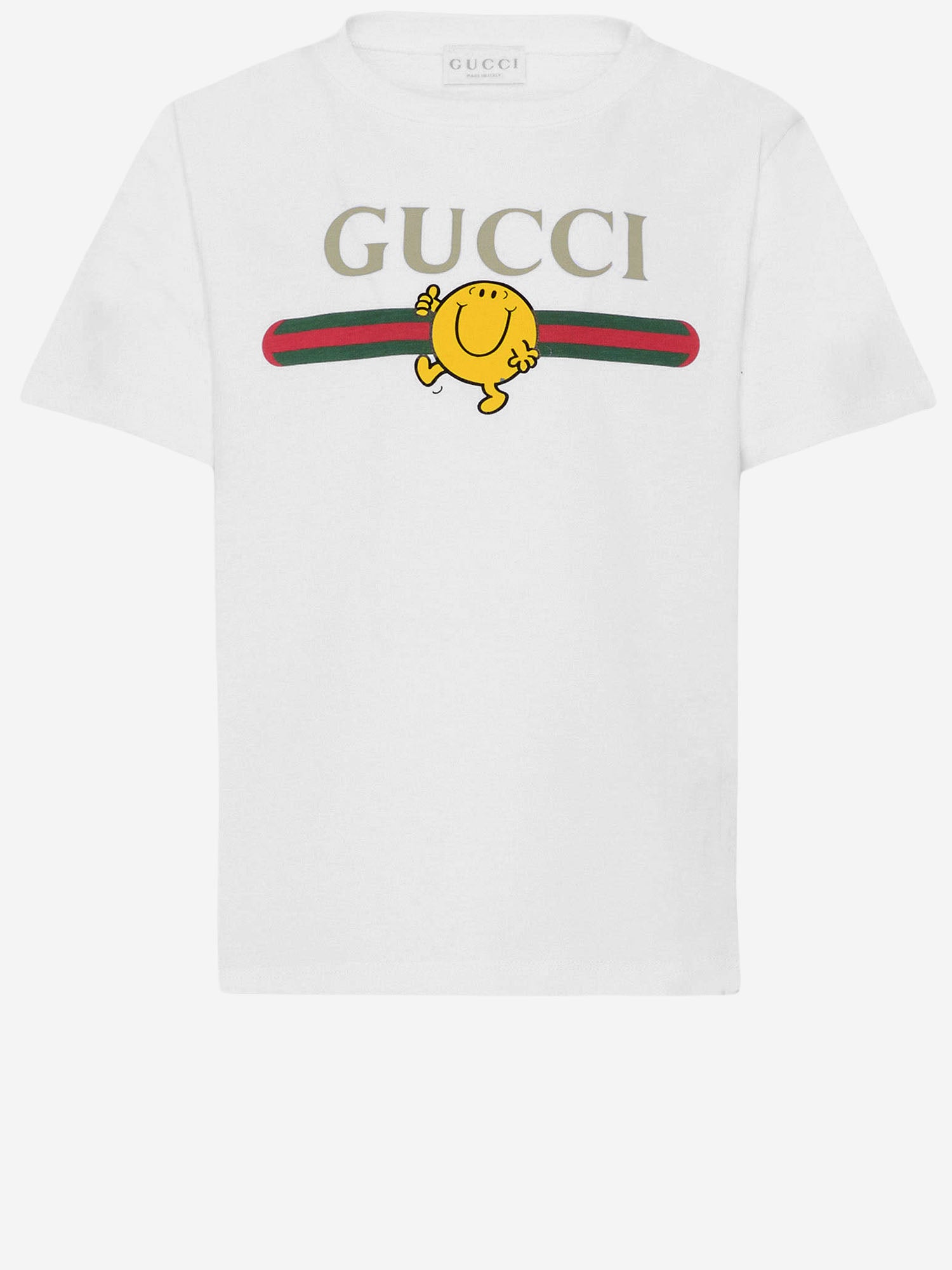 T-SHIRT IN COTONE CON STAMPA 575114 XJHPS9320 GUCCI KIDS 