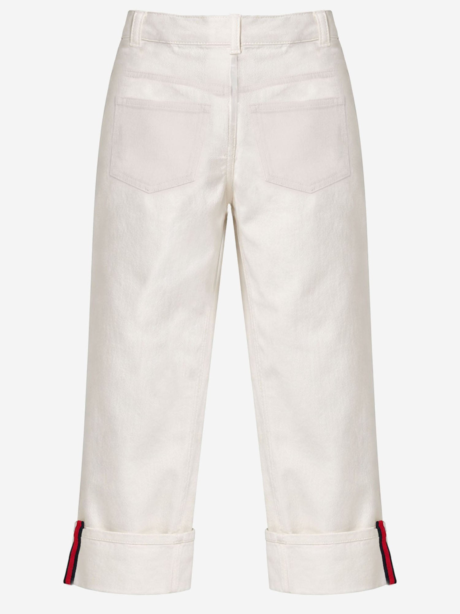 JEANS IN DENIM DI COTONE CON DETTAGLI WEB 826644 XDDFB9692 GUCCI KIDS 