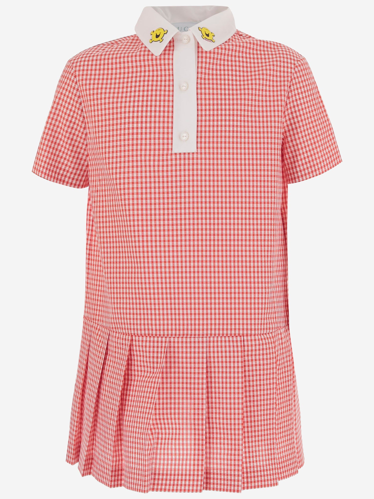 ABITO IN COTONE STRETCH CON MOTIVO A QUADRI 849619 XWA8N6312 GUCCI KIDS 