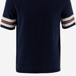 T-SHIRT IN COTONE CON BANDE A CONTRASTO 852806 XKFDC4044 GUCCI KIDS 