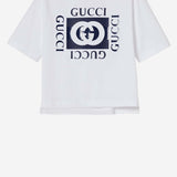T-SHIRT IN COTONE CON STAMPA 855551 XJHO79056 GUCCI KIDS 