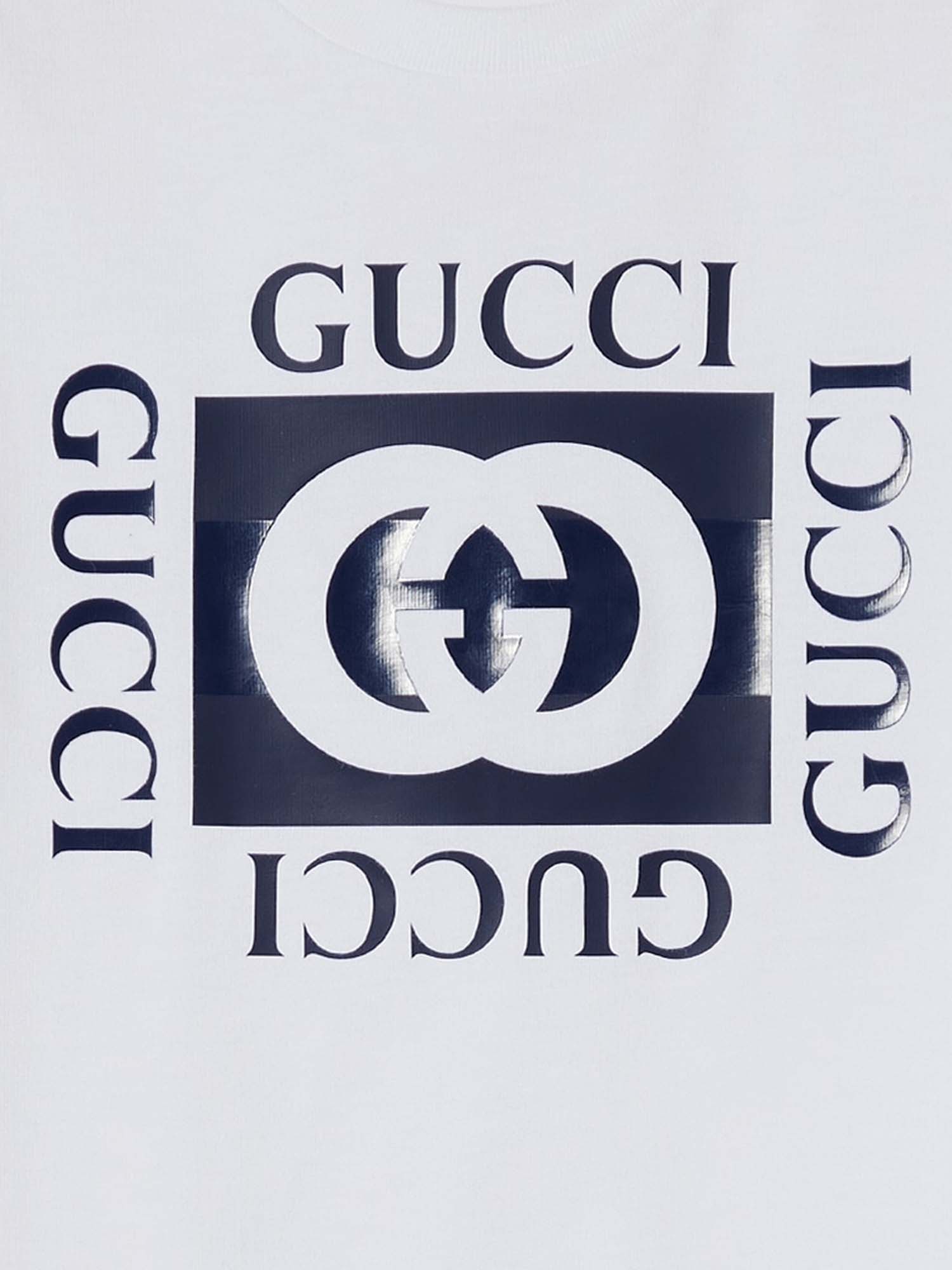 T-SHIRT IN COTONE CON STAMPA 855551 XJHO79056 GUCCI KIDS 