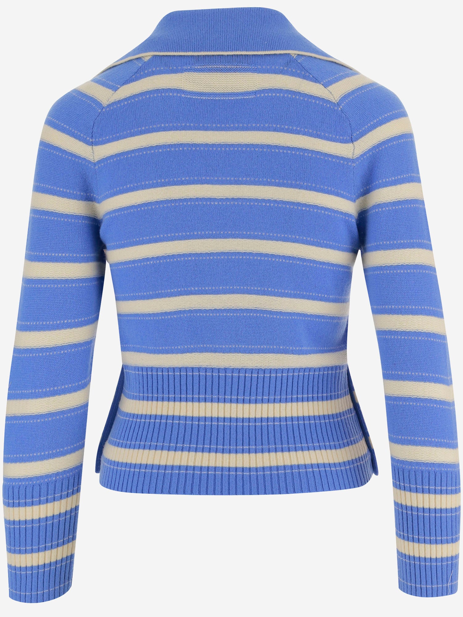 MAGLIA IN CASHMERE A RIGHE W40510AM SAILCOMBO GUEST IN RESIDENCE 