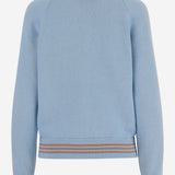GIACCA VARSITY IN COTONE E CASHMERE W4083JM CLRSKY GUEST IN RESIDENCE 
