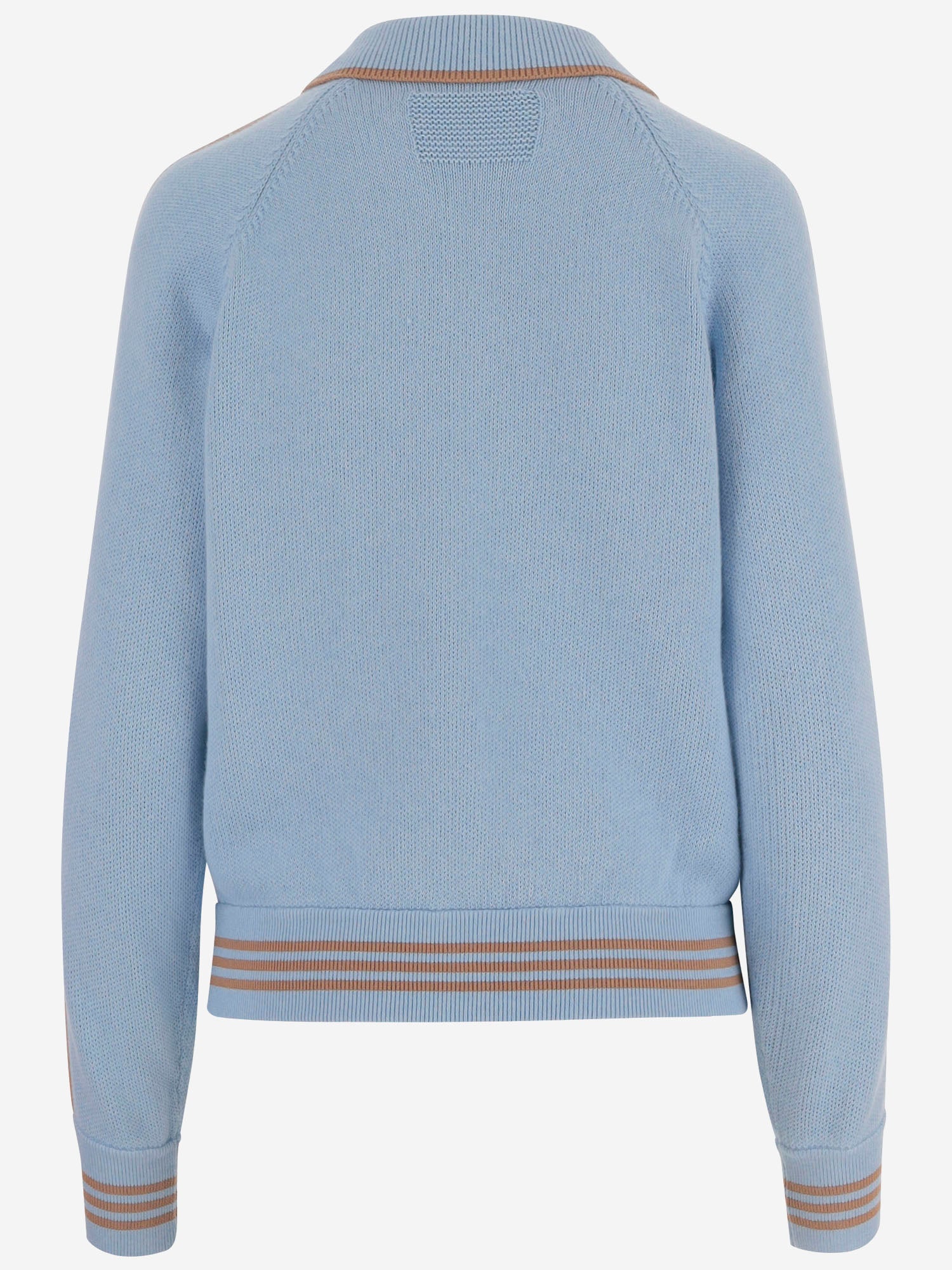 GIACCA VARSITY IN COTONE E CASHMERE W4083JM CLRSKY GUEST IN RESIDENCE 