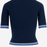 POLO MARCELLA IN COTONE E CASHMERE W41330JM NAV GUEST IN RESIDENCE 