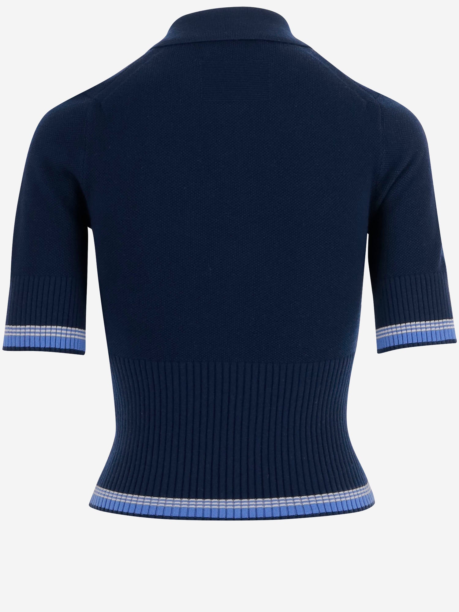 POLO MARCELLA IN COTONE E CASHMERE W41330JM NAV GUEST IN RESIDENCE 