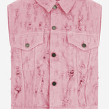 GILET IN COTONE CON DETTAGLI SFRANGIATI HEW09127GF180PXD T0568 HAIKURE 