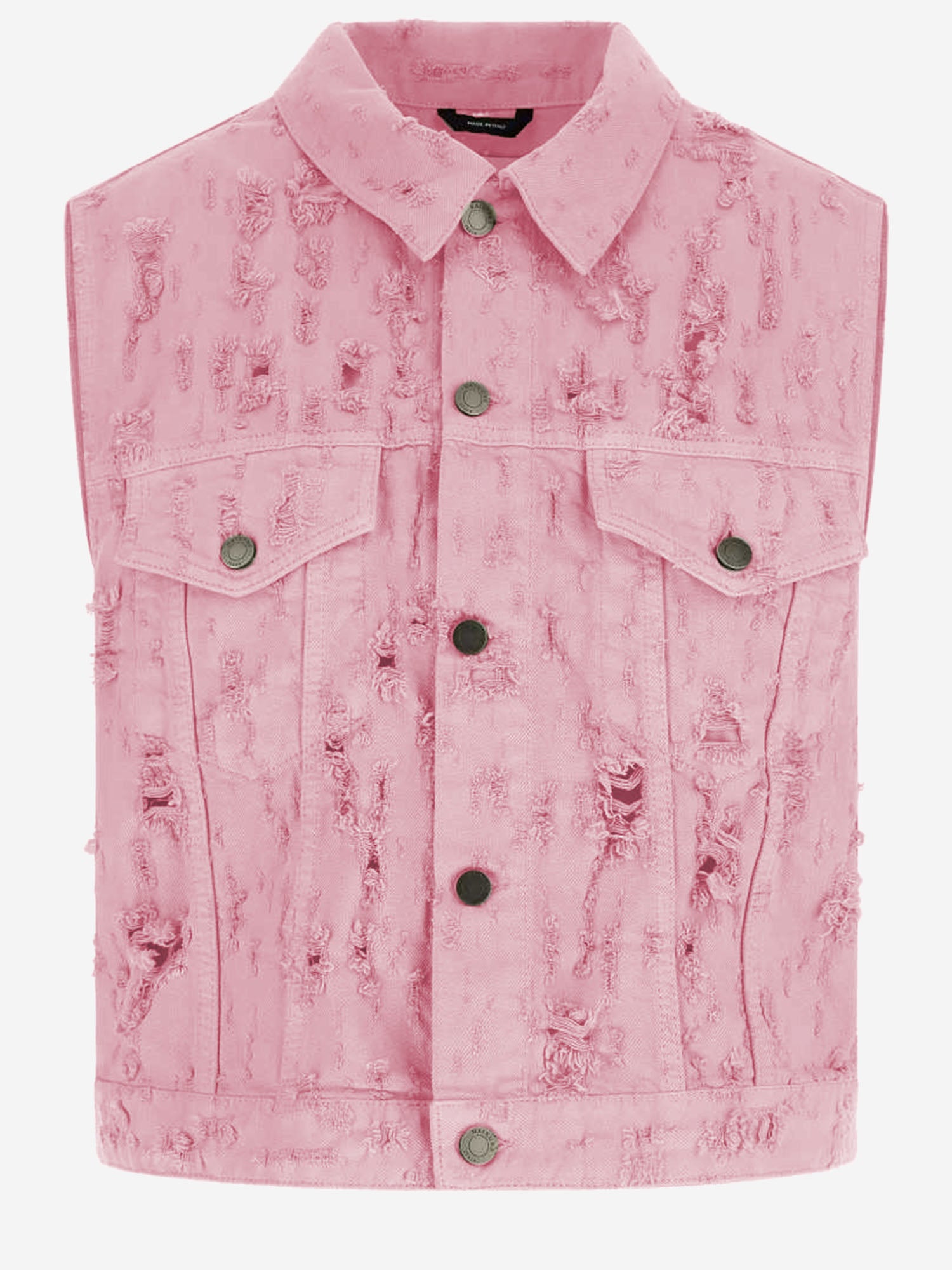 GILET IN COTONE CON DETTAGLI SFRANGIATI HEW09127GF180PXD T0568 HAIKURE 