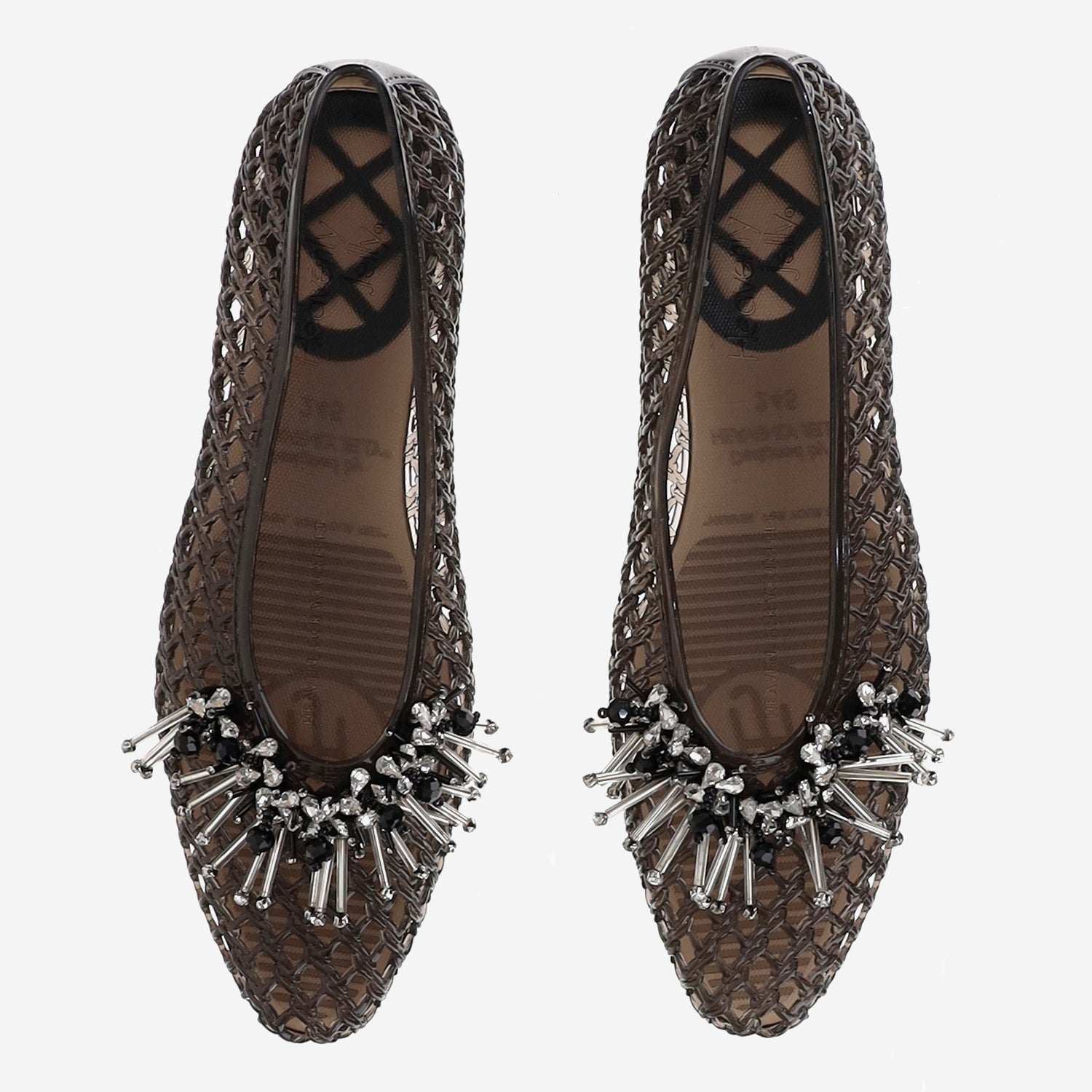 BALLERINE TRASPARENTI CON DECORAZIONE HJ25PSALST03BK01 BLACK HEAVENLY JELLY 