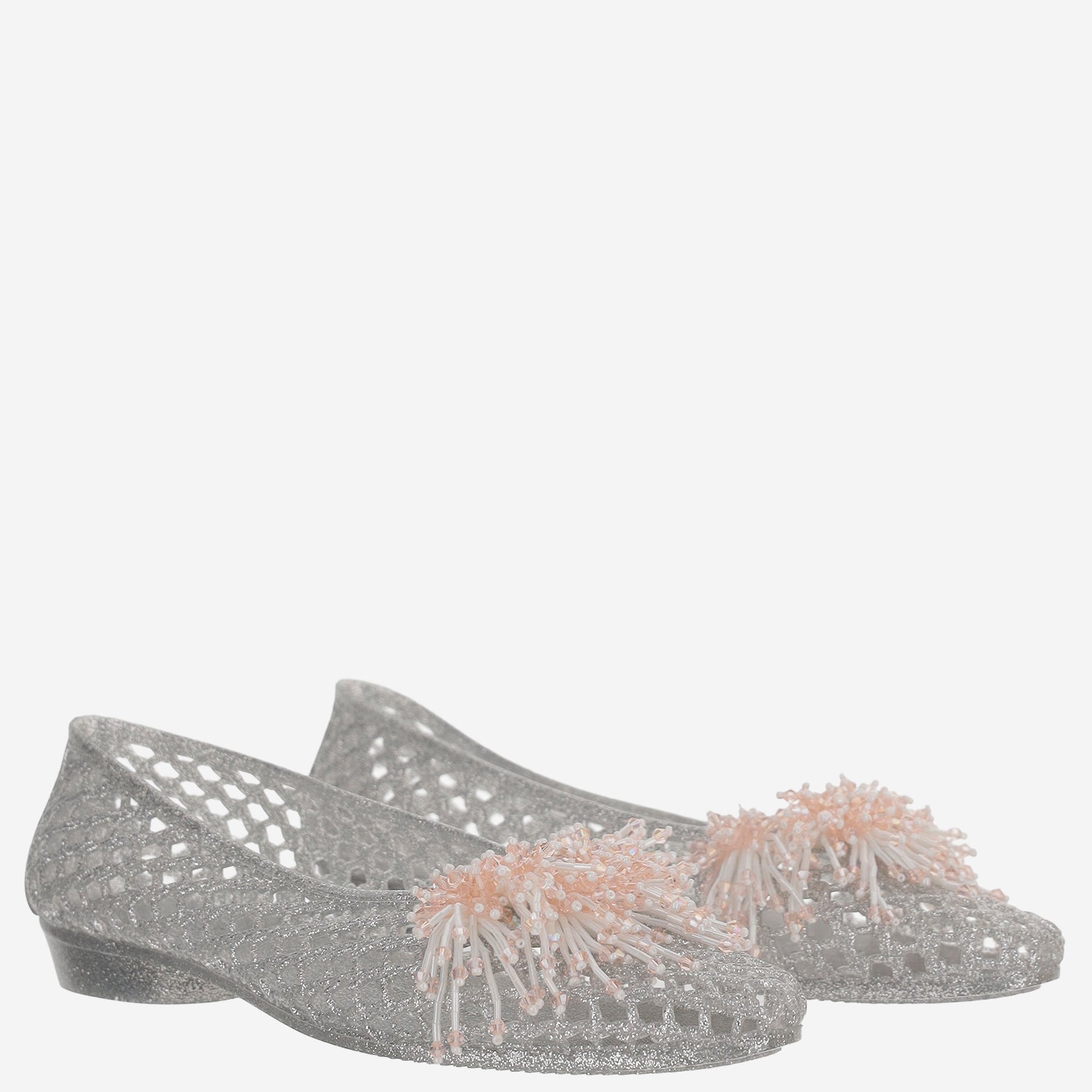 BALLERINE TRASPARENTI CON DECORAZIONE HJ25PSALST03SL01 SILVER HEAVENLY JELLY 