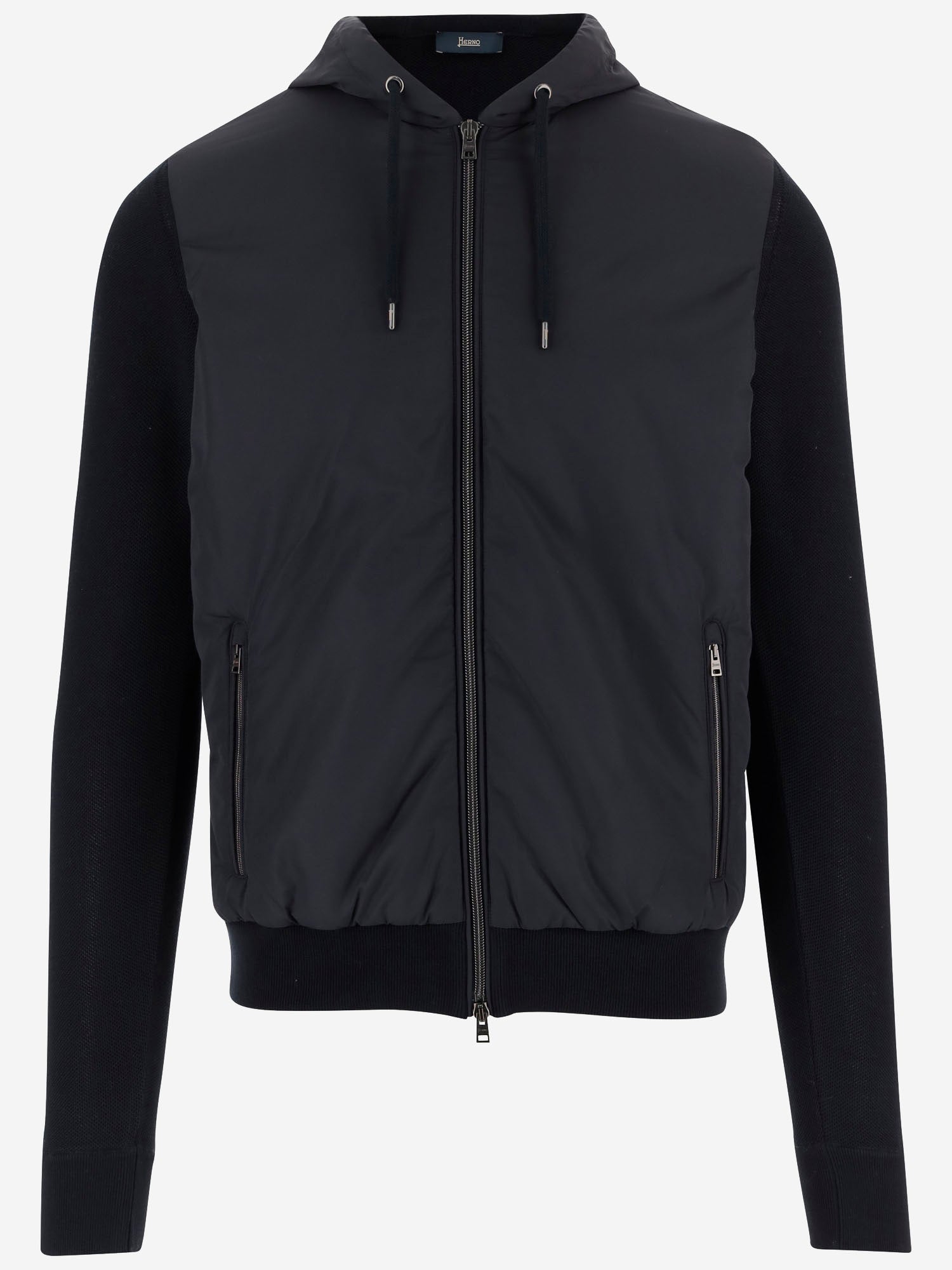 GIUBBOTTO CON CAPPUCCIO IN COTONE E NYLON MC000168U 720569201 HERNO 