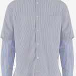 CAMICIA IN COTONE A RIGHE CON MANICHE DOPPIE HQB007 1 HOMME 