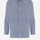 CAMICIA IN COTONE A RIGHE HQB011 1 HOMME 