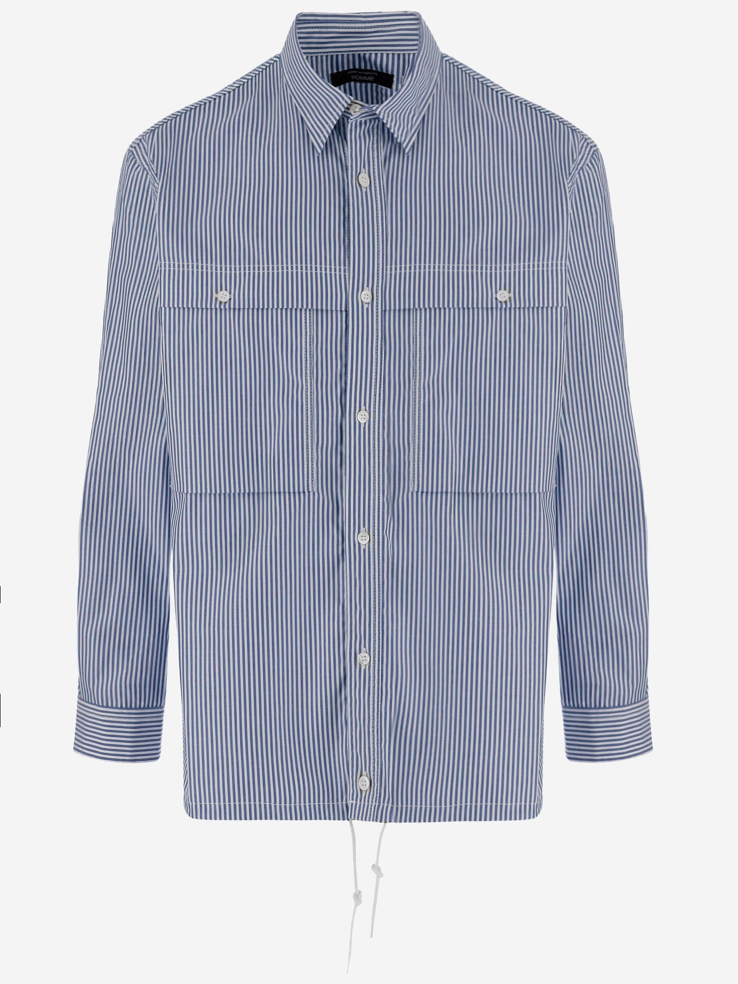CAMICIA IN COTONE A RIGHE HQB011 1 HOMME 