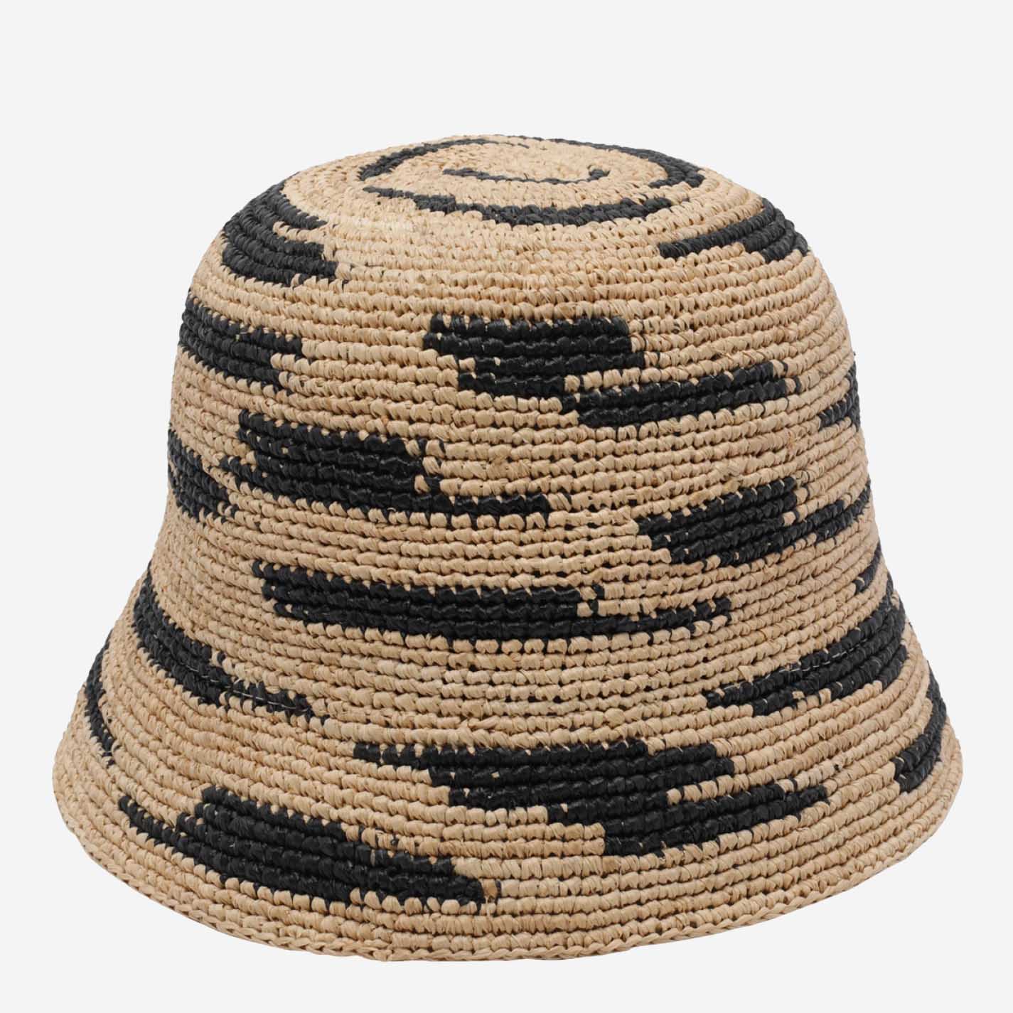 CAPPELLO BUCKET IN RAFIA ANDAOZEBRA EXCLU IBELIV 