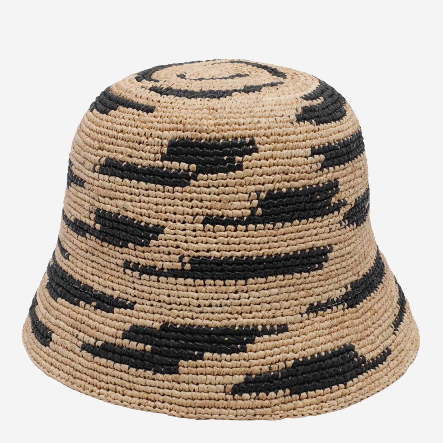 CAPPELLO BUCKET IN RAFIA ANDAOZEBRA EXCLU IBELIV 