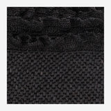 BORSA TOTE IN RAFIA E COTONE LAGUNA BLACK IBELIV 