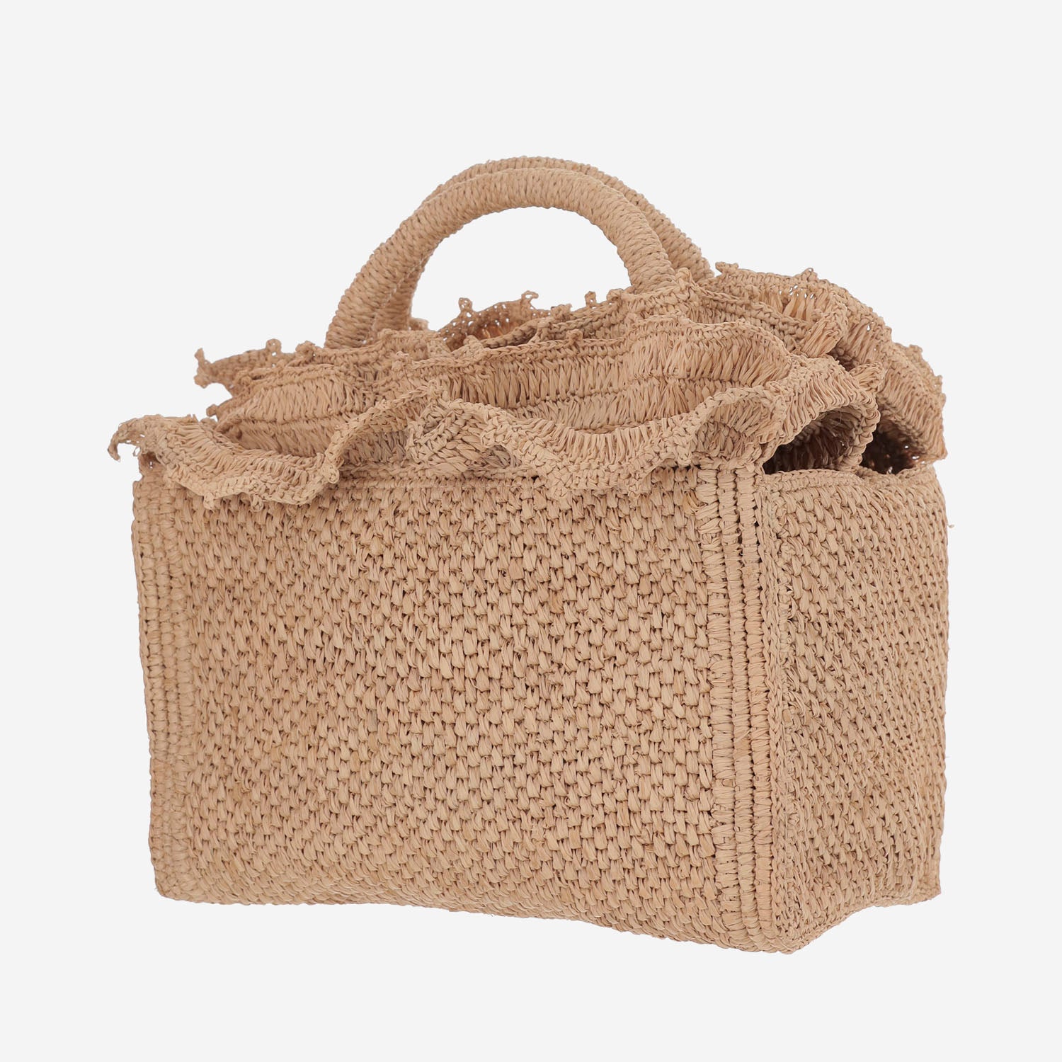 BORSA TOTE IN RAFIA E COTONE LAGUNA TEA IBELIV 