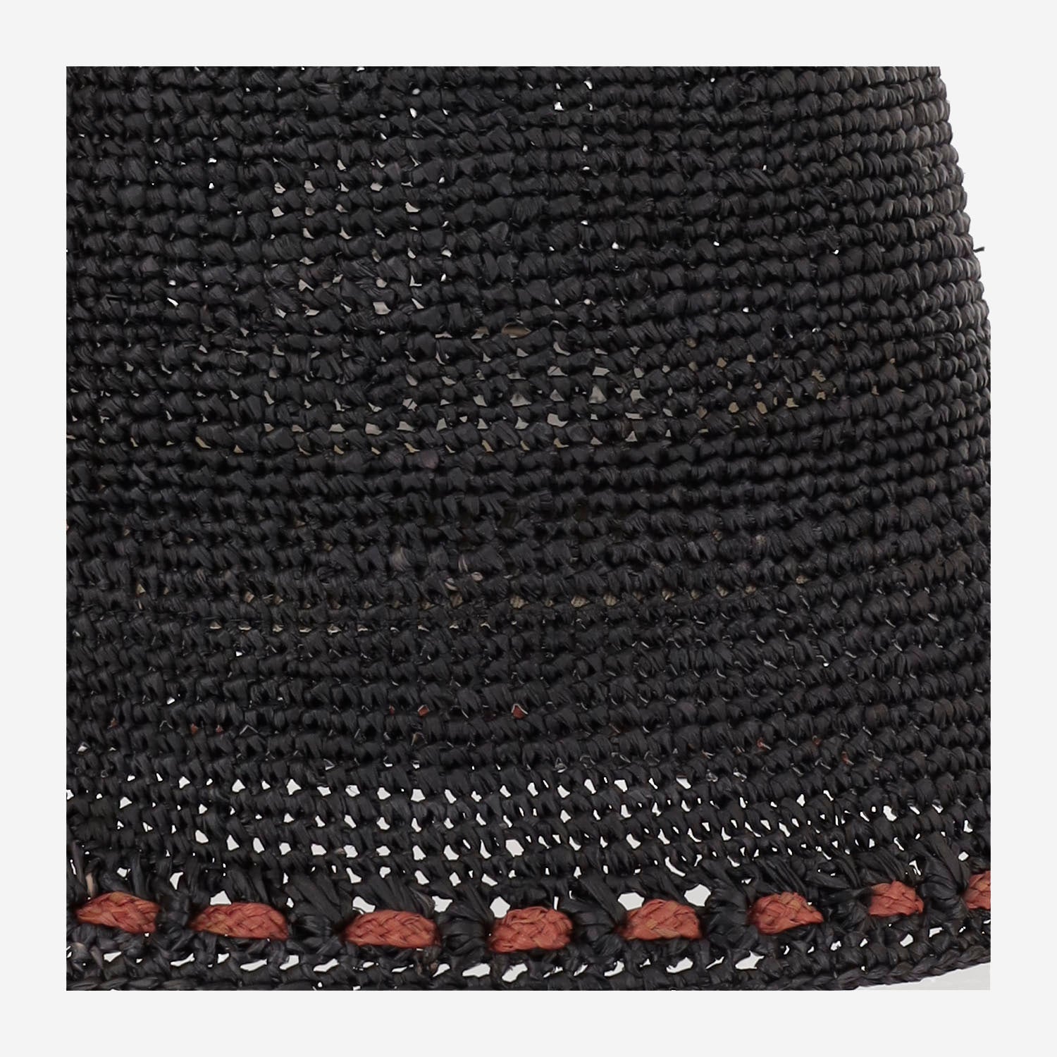 CAPPELLO BUCKET IN RAFIA SOPRA BLACK IBELIV 