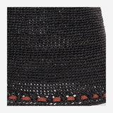 CAPPELLO BUCKET IN RAFIA SOPRA BLACK IBELIV 