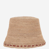 CAPPELLO BUCKET IN RAFIA SOPRA TEA IBELIV 