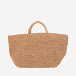 BORSA TOTE MEDIA VANILLA IN RAFIA VANILLA TEA IBELIV 