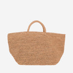 BORSA TOTE MEDIA VANILLA IN RAFIA VANILLA TEA IBELIV 