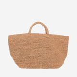 BORSA TOTE MEDIA VANILLA IN RAFIA VANILLA TEA IBELIV 