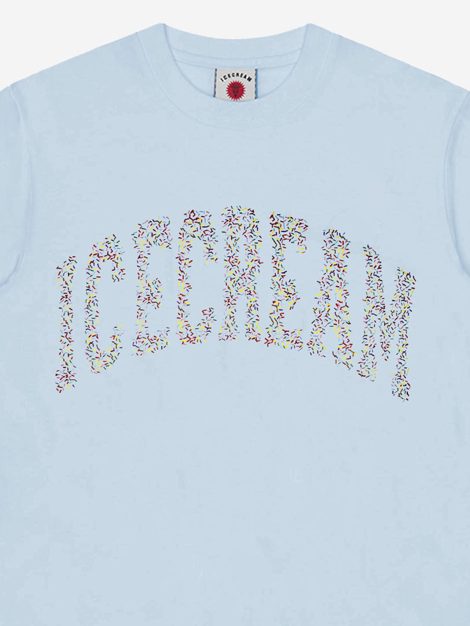 T-SHIRT IN COTONE CON LOGO IC26144 BLUE ICECREAM 
