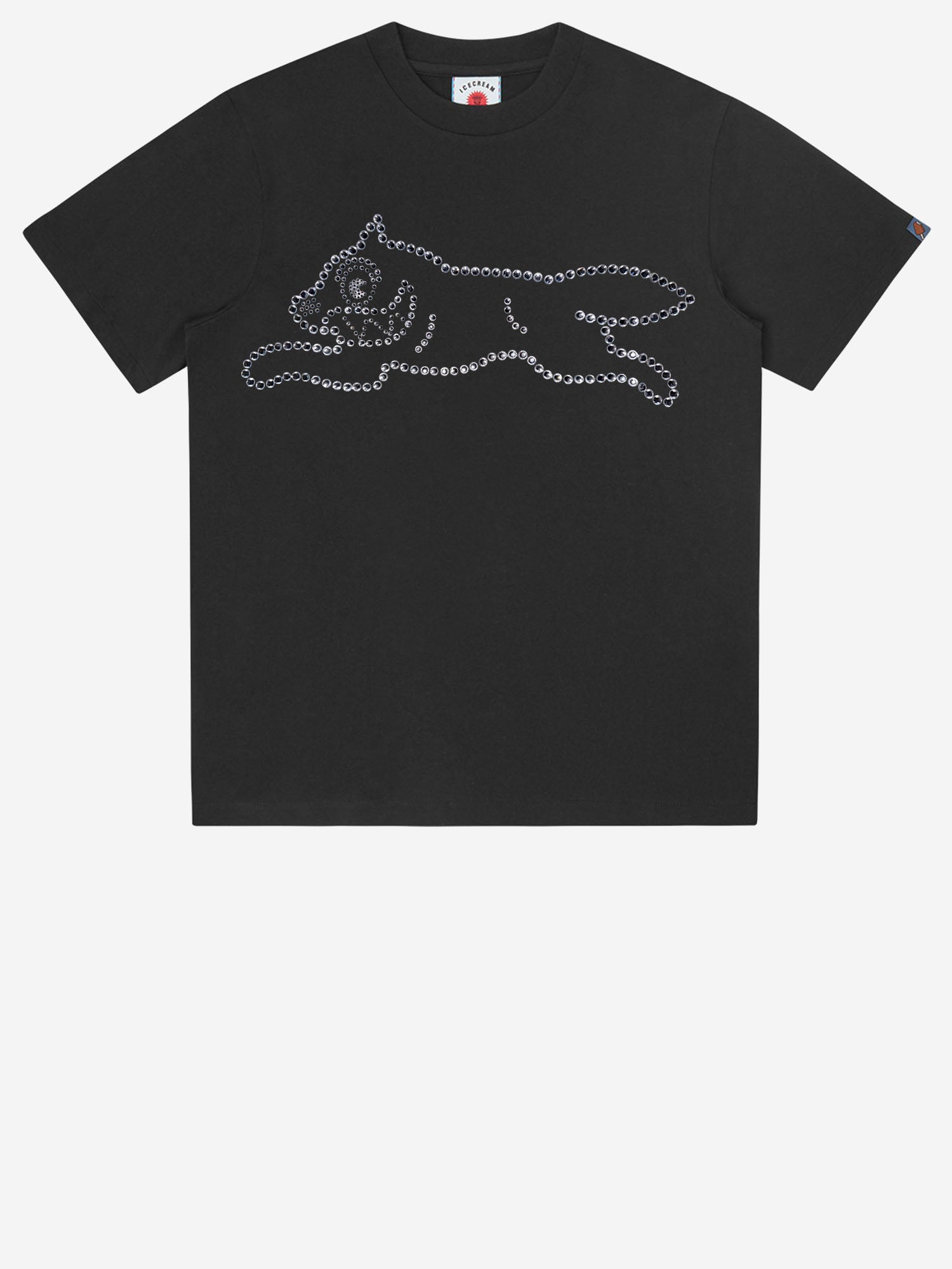 T-SHIRT IN COTONE CON LOGO IC26178 BLACK ICECREAM 