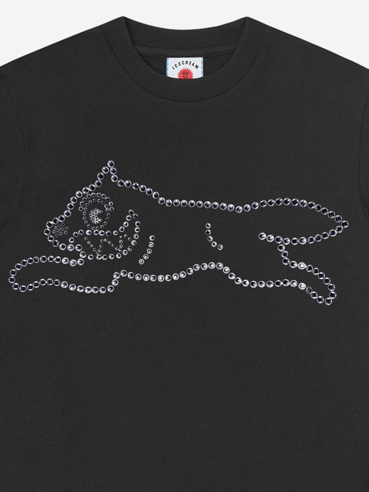 T-SHIRT IN COTONE CON LOGO IC26178 BLACK ICECREAM 
