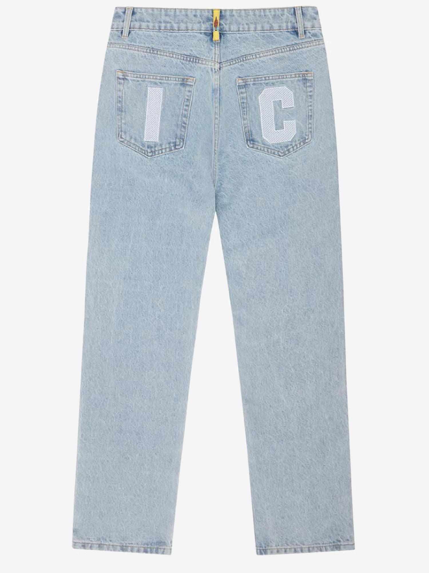 JEANS IN DENIM DI COTONE CON LOGO ICD001 HEAVY WASH BLUE ICECREAM 