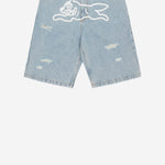 PANTALONI CORTI IN COTONE ICD003 HEAVY WASH BLUE ICECREAM 