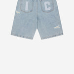 PANTALONI CORTI IN COTONE ICD003 HEAVY WASH BLUE ICECREAM 